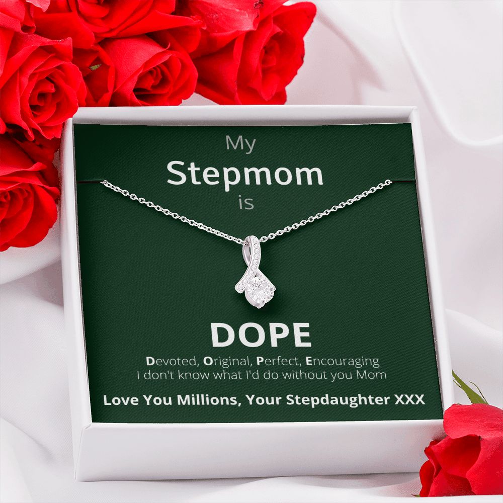 Gift For Stepmom From Stepdaughter: My Stepmom is Dope Necklace