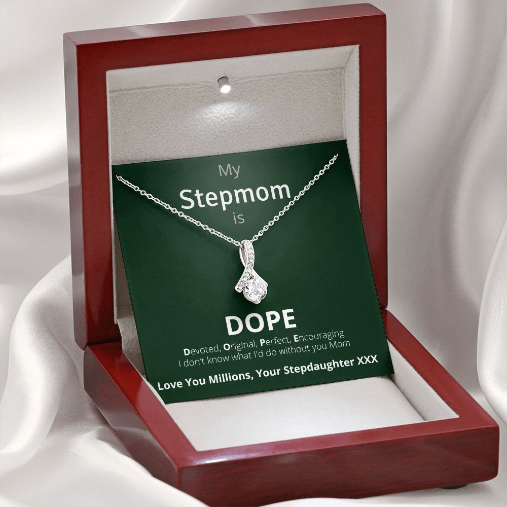 Gift For Stepmom From Stepdaughter: My Stepmom is Dope Necklace