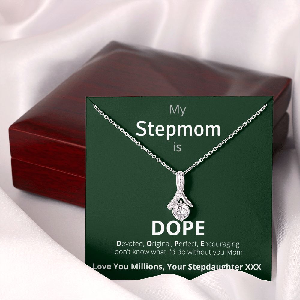 Gift For Stepmom From Stepdaughter: My Stepmom is Dope Necklace